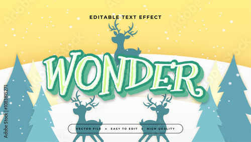 Green Yellow And White Wonder 3d Editable Text Effect - Font Style