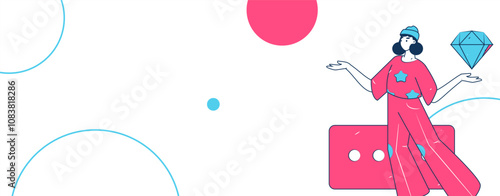 Social media comments flat people vector concept illustration
