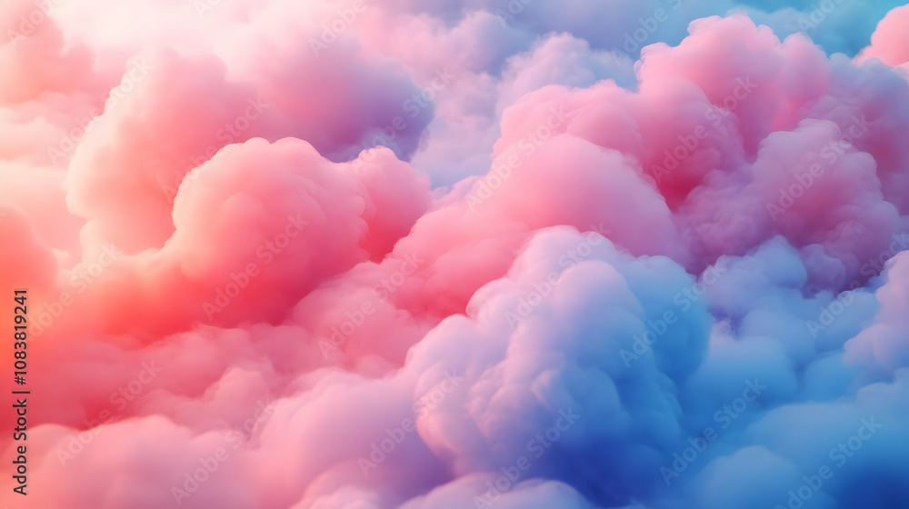 Fototapeta premium Pink and Blue Cloud Abstract Background Illustration