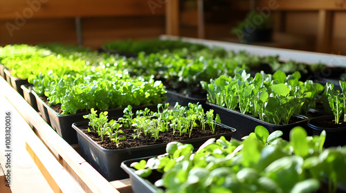 A solar-powered vertical farm that uses solar energy to power hydroponic systems for growing crops indoors in urban areas, providing fresh food while reducing the carbon footprint of traditional farmi photo