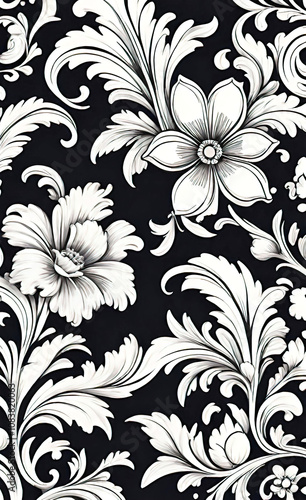 Set of floral corners with minimalistic plant pattern, vector illustration, monochrome, isolated on white background