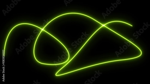 colorful and moving lines on black background