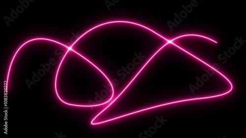 colorful and moving lines on black background