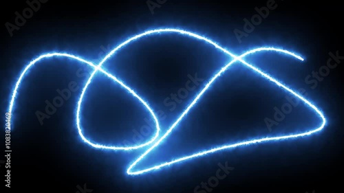colorful and moving lines on black background