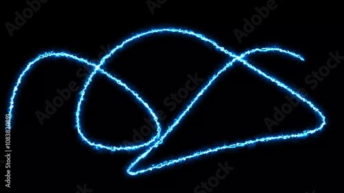 colorful and moving lines on black background