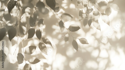 Wallpaper Mural Shadowy Leaves Torontodigital.ca