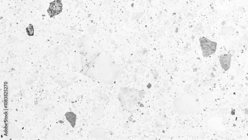 Terrazzo texture. Polished concrete floor and wall pattern. Old terrazzo flooring in seamless patterns texture , polished light gray, black and white stone for background.	