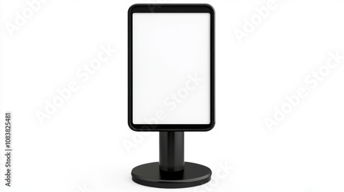 Product mockup and ads blank digital interactive kiosk mockup in retail store setting, ideal for showcasing advertisements or information. Perfect for modern retail environments