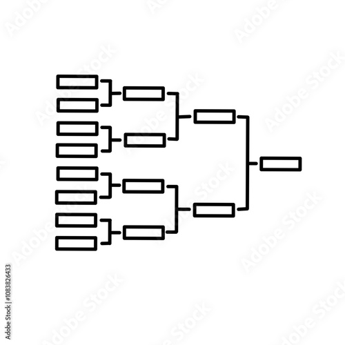 Tournament bracket vector