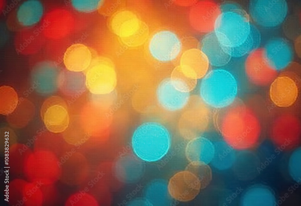 Fototapeta premium Colorful abstract bokeh background with blurred circular shapes and lights