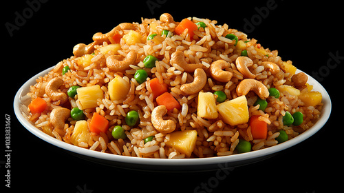 Indulgent Pineapple Fried Rice with Juicy Pineapple Chunks and Roasted Cashews Packed with Flavorful Hints of Soy photo