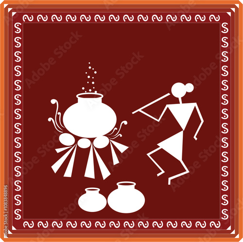 Indian Tribal Art Warli Painting	