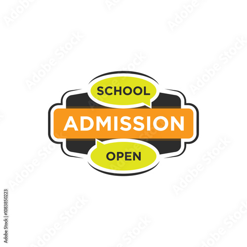 School admission open Symbol vector illustration