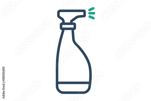 Spray icon. line icon style. icon related to gardening. gardening tools elements vector illustration