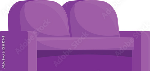 Modern purple sofa representing comfort and relaxation in stylish home interior