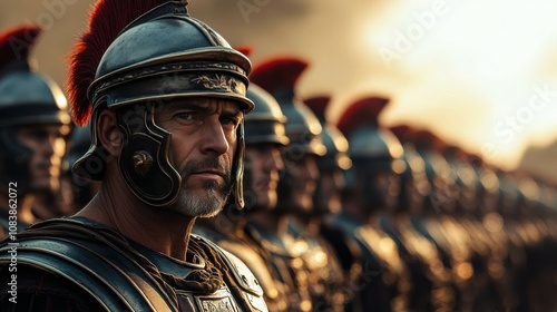 Eternal Vigilance Roman Soldiers at Sunset photo