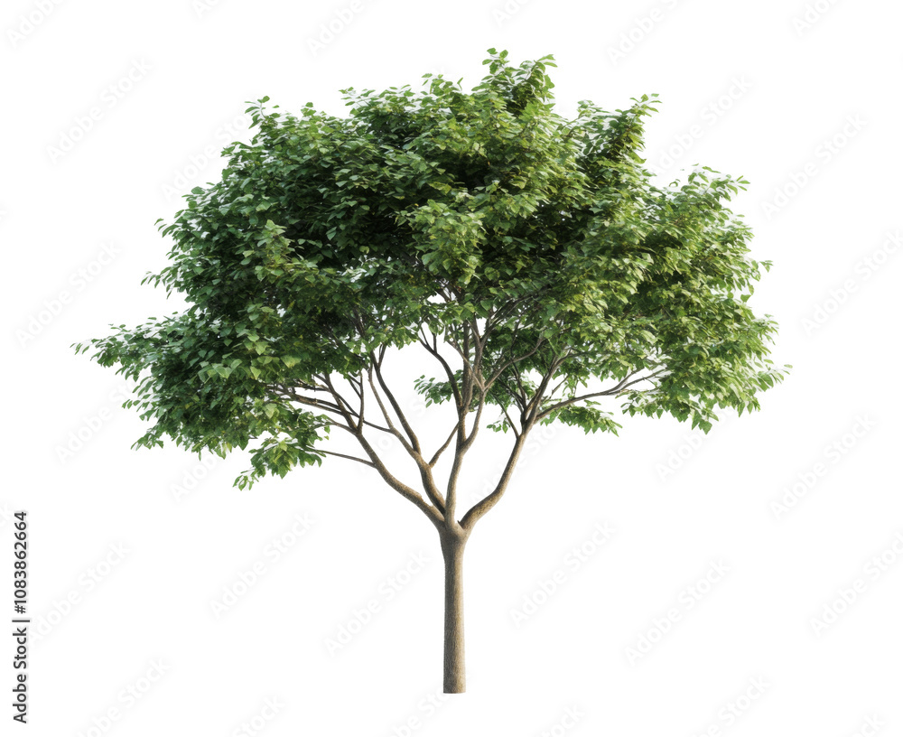 Obraz premium Majestic Green Tree in Nature , isolated on white background png