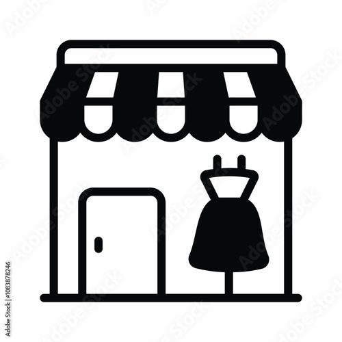 Icon for a clothing or garments store, ready to use vector