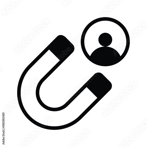 A magnet attracting a customer to indicate retention strategy