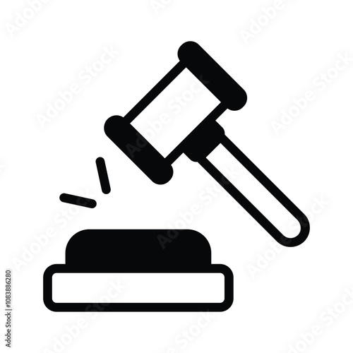Gavel and block representing auctions or bidding events