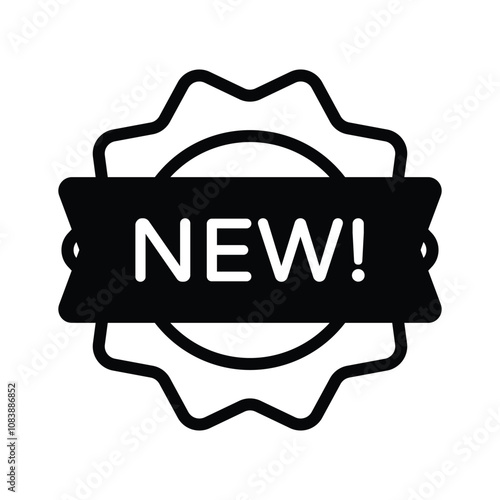 Badge icon with NEW label for new product arrivals