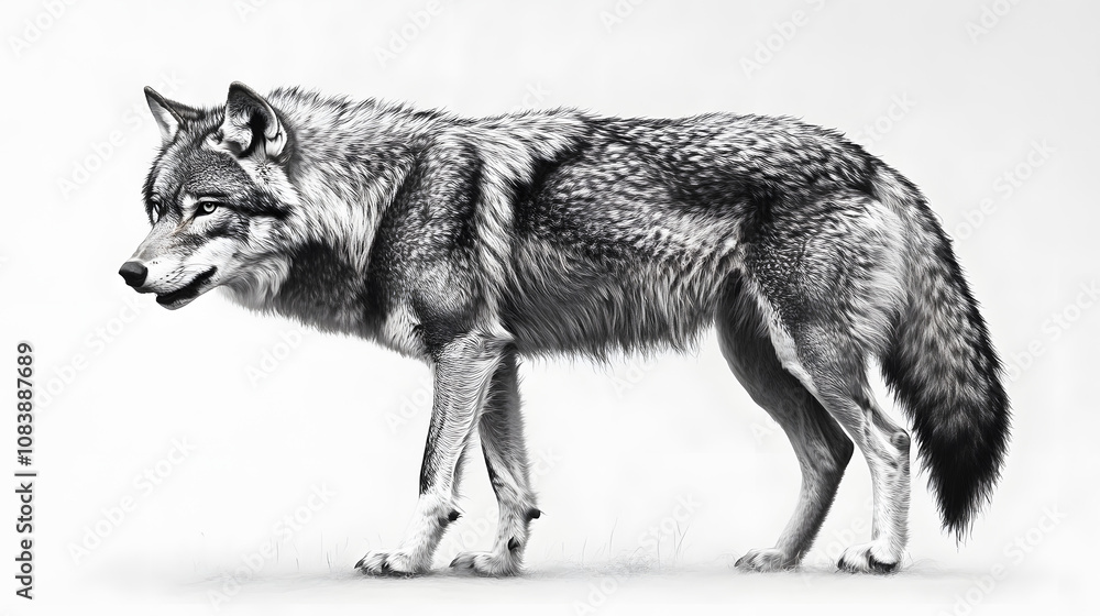 Obraz premium wolf, animal, wild, dog, predator, mammal, nature, gray, wildlife, canine, fur, carnivore, grey, wolves, gray wolf, zoo, canis lupus, winter, snow, white, beast, portrait, canis, head, isolated