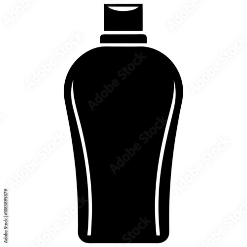 Flat Color Shampoo Bottle Icon Vector.