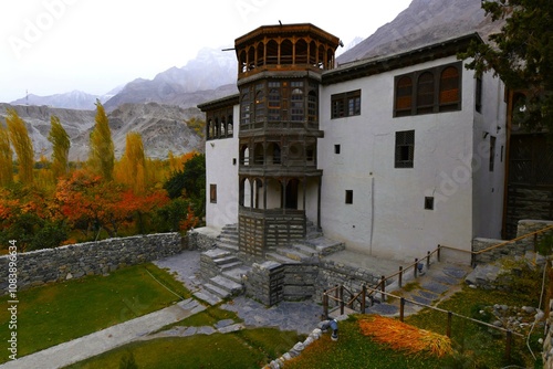 Khaplu Palace, locally known as Yabgo Khar (view of the northern side and main entrance) - built in 1840 by the Yabgo Raja Daulat Ali Khan (Khaplu city, Ghanche District, Gilgit-Baltistan, Pakistan) photo