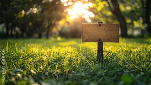 Photo of a sign with a message on the grass , sign, grass, outdoor, nature, communication, concept, text, advertising, green photo