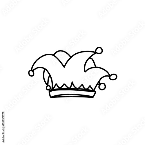 Jester Hat Line Icon 