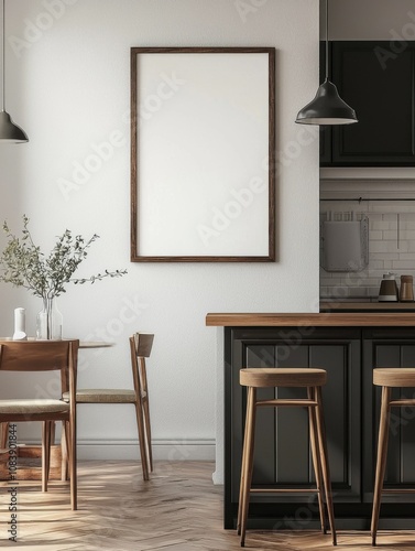 Mid-Century Modern Kitchen: Hyper-Realistic Interior Art