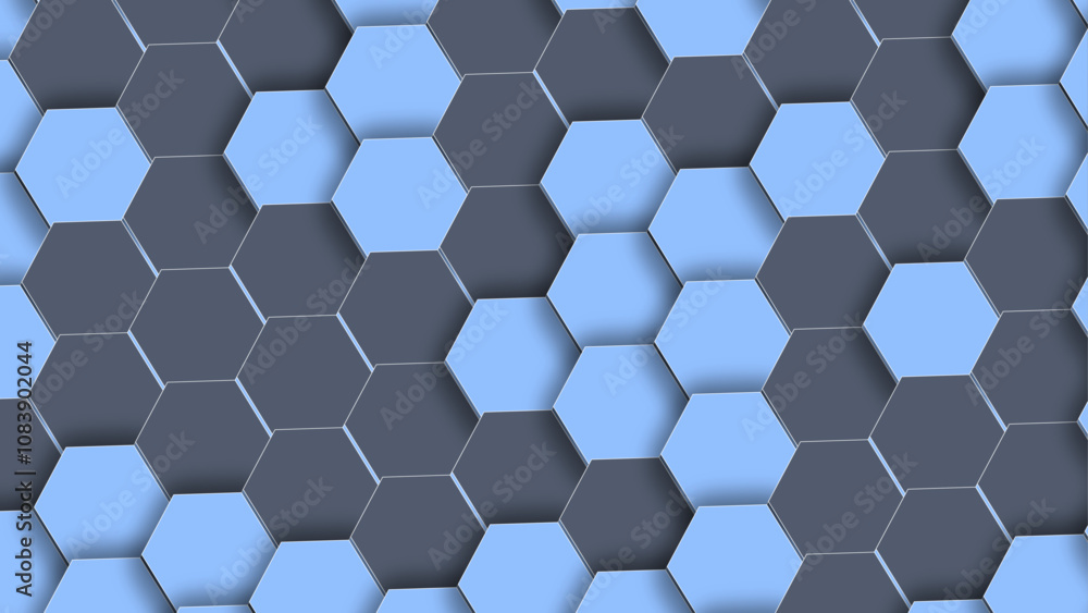 Fototapeta premium Background with hexagonal shapes pattern. Abstract honeycomb wall pattern background.