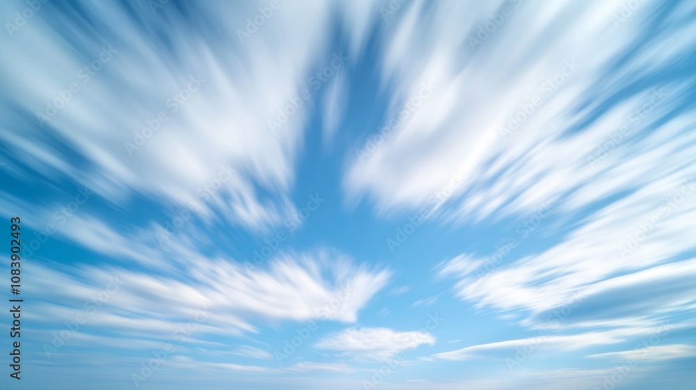 Fototapeta premium The sky is blue and cloudy