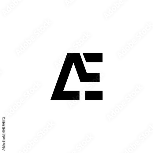 Elegant minimalist monogram logo. Artistic, professional, trendy and extraordinary AE EA alphabet icon logo. Premium Business Logo Black color on white background