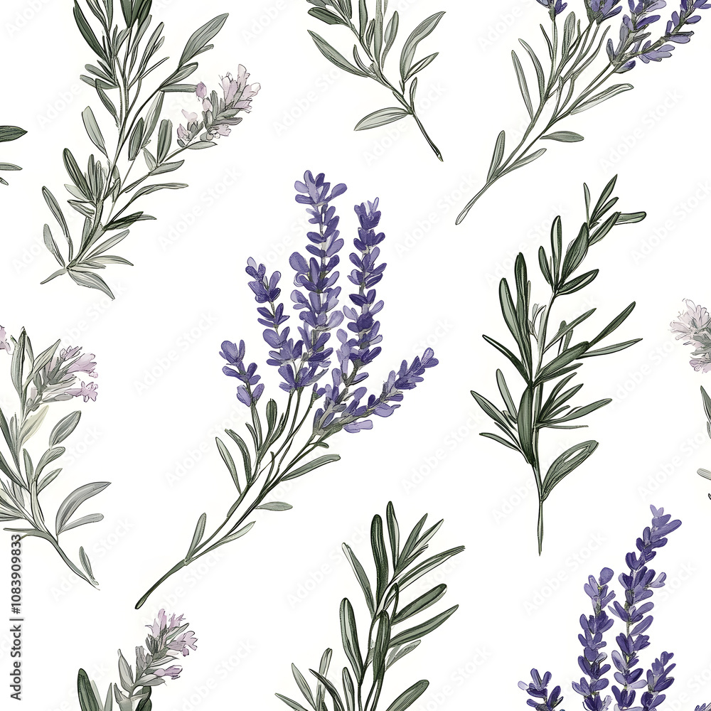 Fototapeta premium modern 2D doodle cartoon flower concept with open space for text, featuring whimsical floral and leafy elements on crisp white backgrounds.