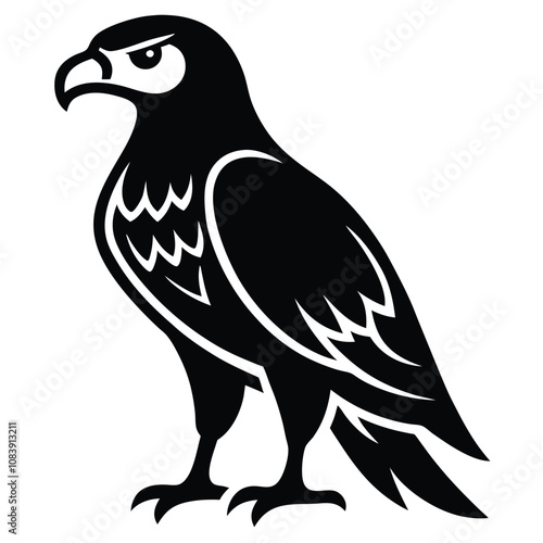 Solid color Honey Buzzard animal vector design