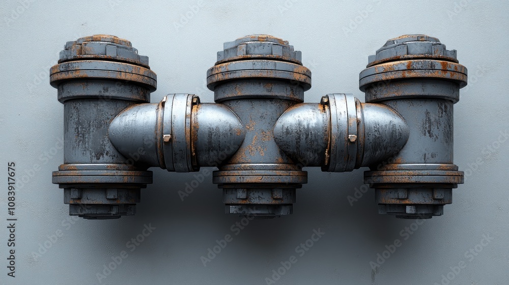 Fototapeta premium Rusty Industrial Pipe