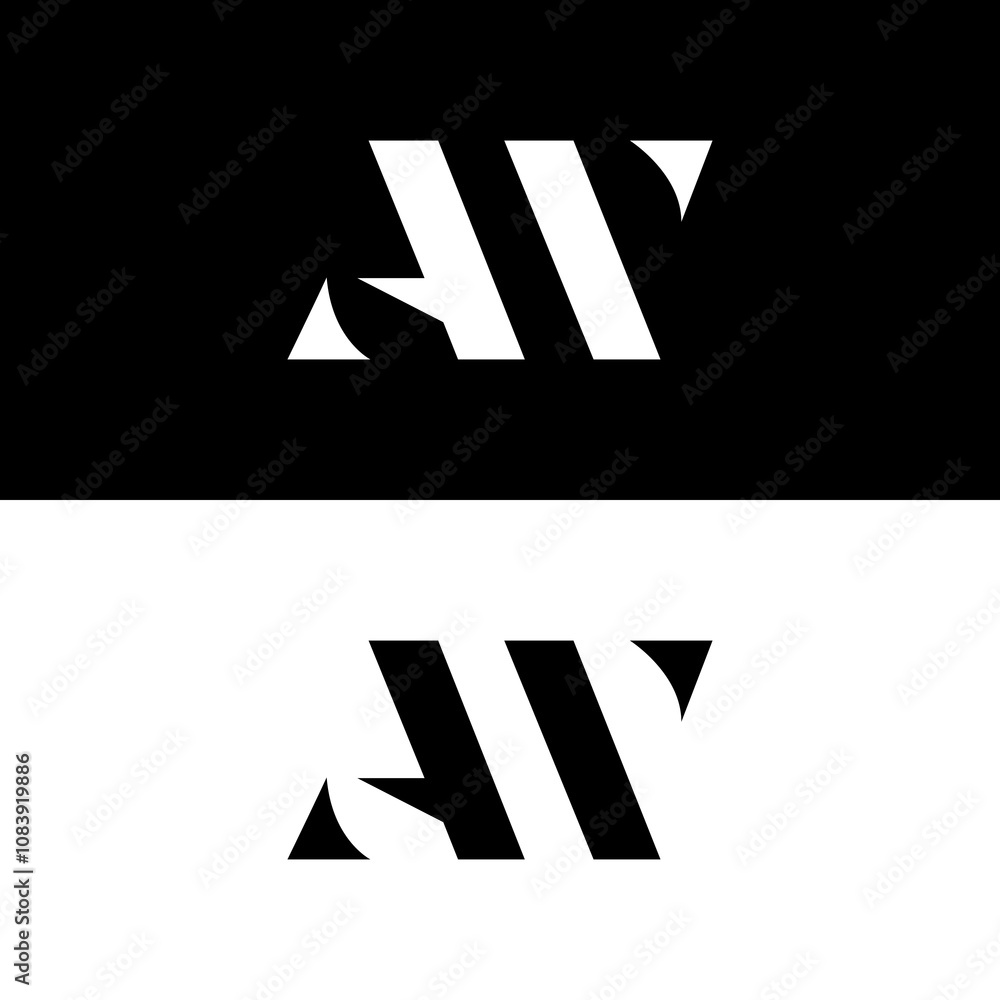 Obraz premium Modern Creative AW logo designs