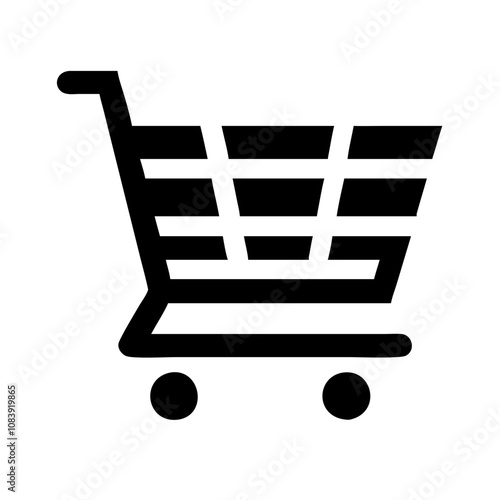 Shopping cart in the mall Economic risk Pictogram 