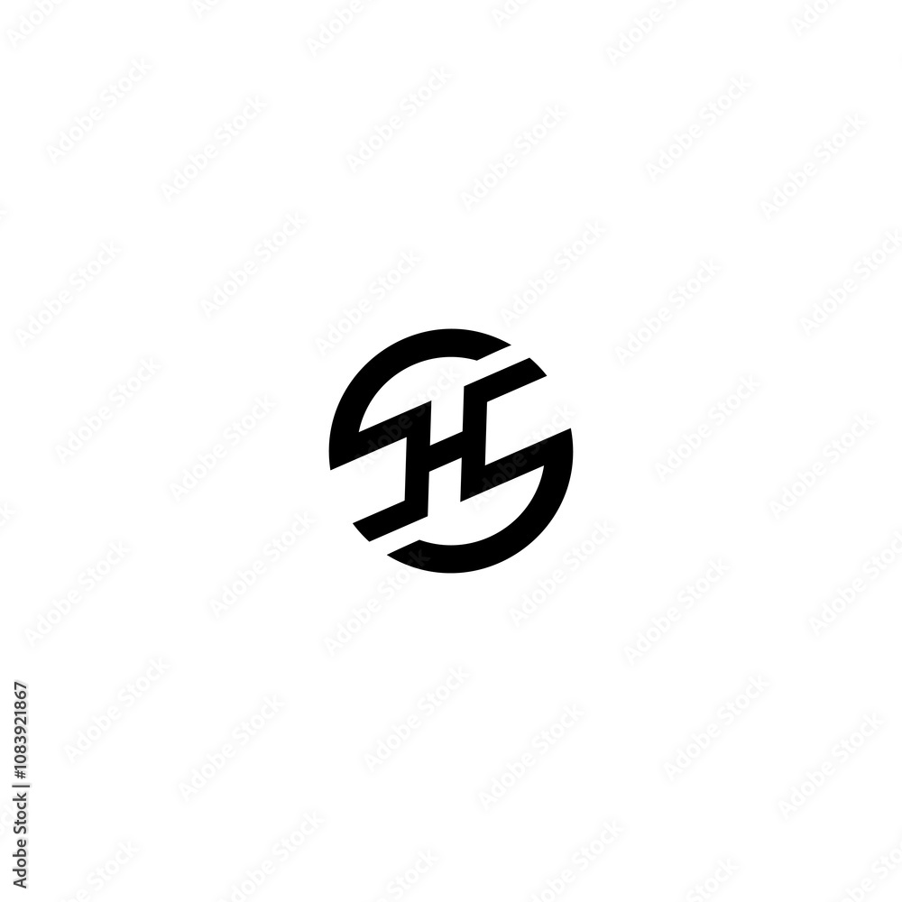 Obraz premium Circle letter h logo design template elements, vector illustration