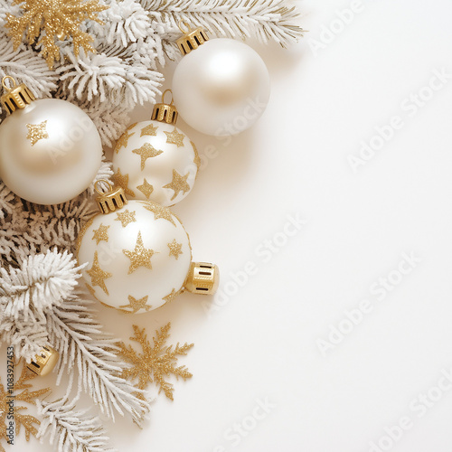 christmas background with golden balls