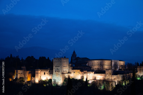 Wallpaper Mural Hora azul en la Alhambra de Granada Torontodigital.ca
