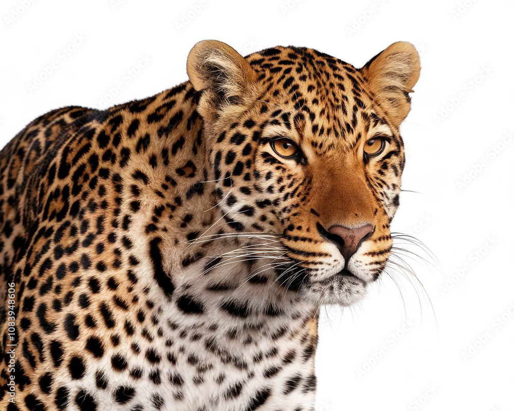 Obraz premium Majestic Leopard Portrait Wild Cat Closeup Big Cat African Wildlife Nature Photograph