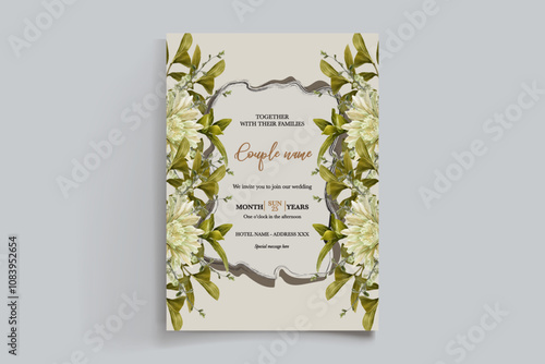 BRIDAL SHOWER FLORAL INVITATION TEMPLATE