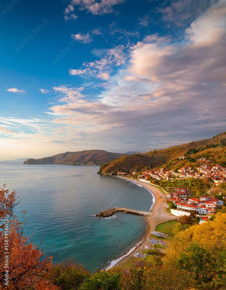 Fototapeta premium Poblado marino, al abrigo del mmar