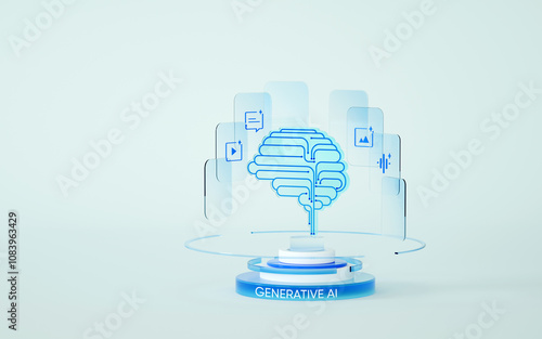 Artificial intelligence, data mining, deep learning modern computer technologies. Futuristic Cyber Technology Innovation. AI Brain , Large language model, Artificial General Intelligence AGI, LLM
