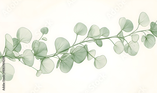 modern 2D doodle cartoon flower concept with open space for text, featuring whimsical floral and leafy elements on crisp white backgrounds.