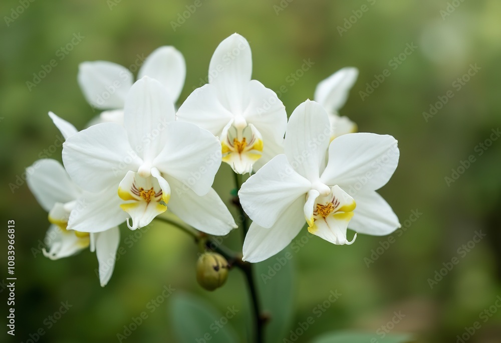 Obraz premium White orchid flowers with blurred background