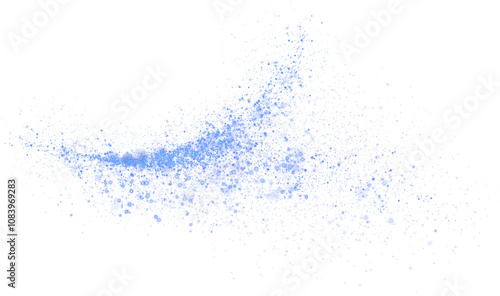 Wallpaper Mural Blue glowing light effect with many glitter particles. Starry cloud with dust. Magic christmas decoration. Luminous bokeh softly shimmering blue light. Light abstract glowing lights. PNG.
 Torontodigital.ca