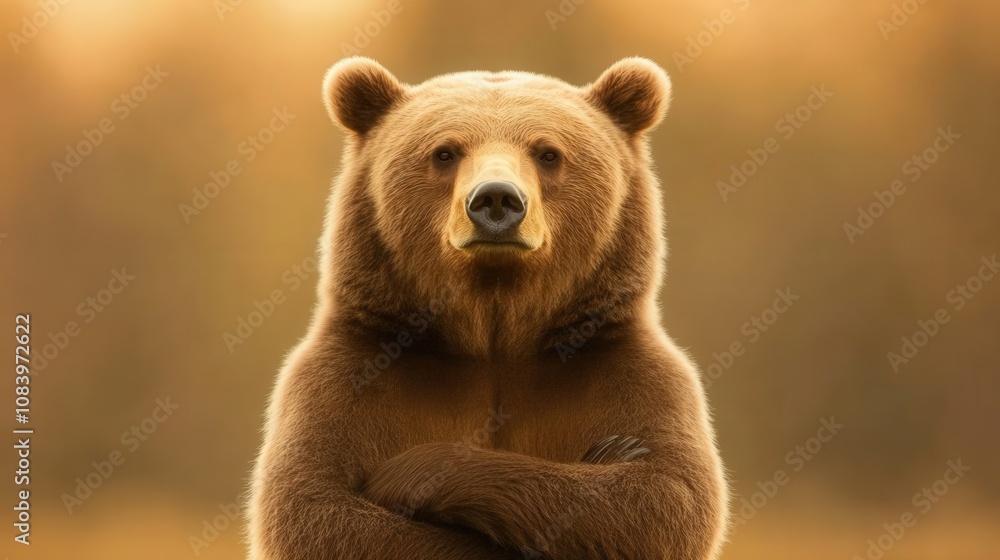 Obraz premium a majestic bear standing confidently in a natural setting